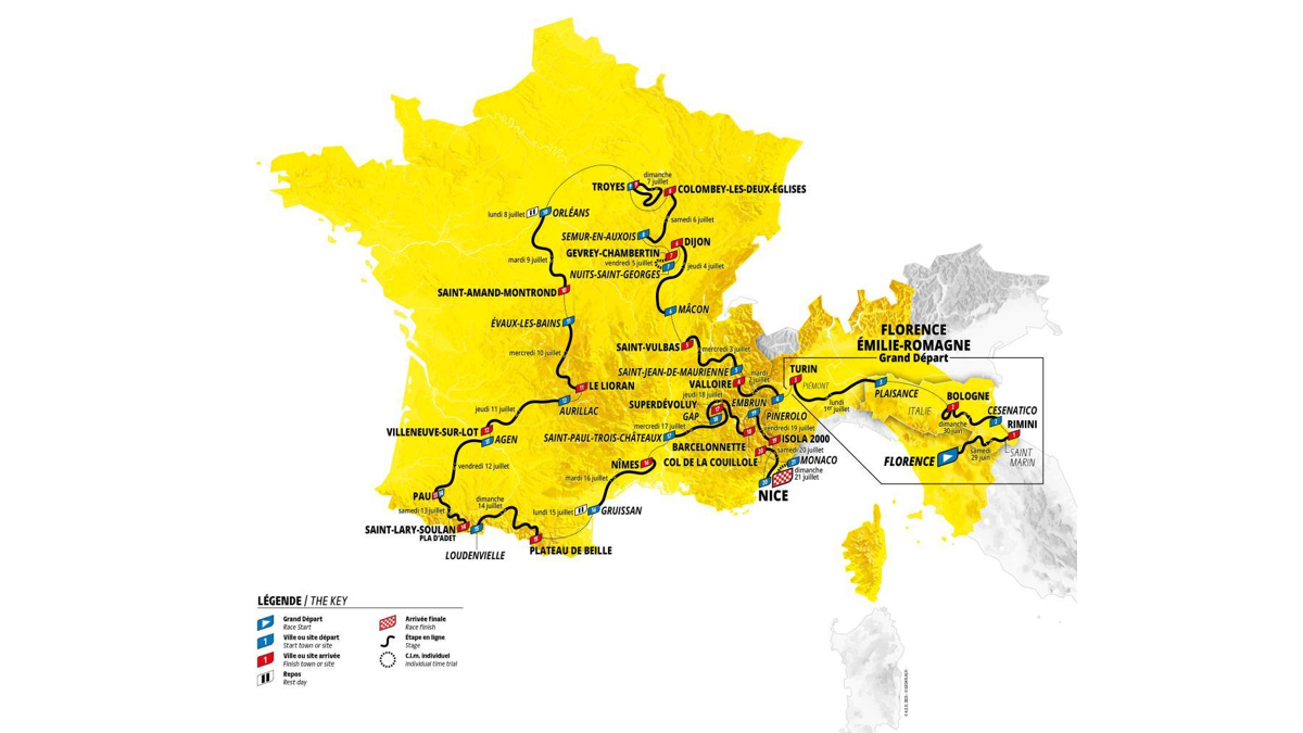 tour de france route