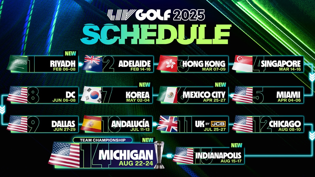 Full LIV Golf Schedule 2025